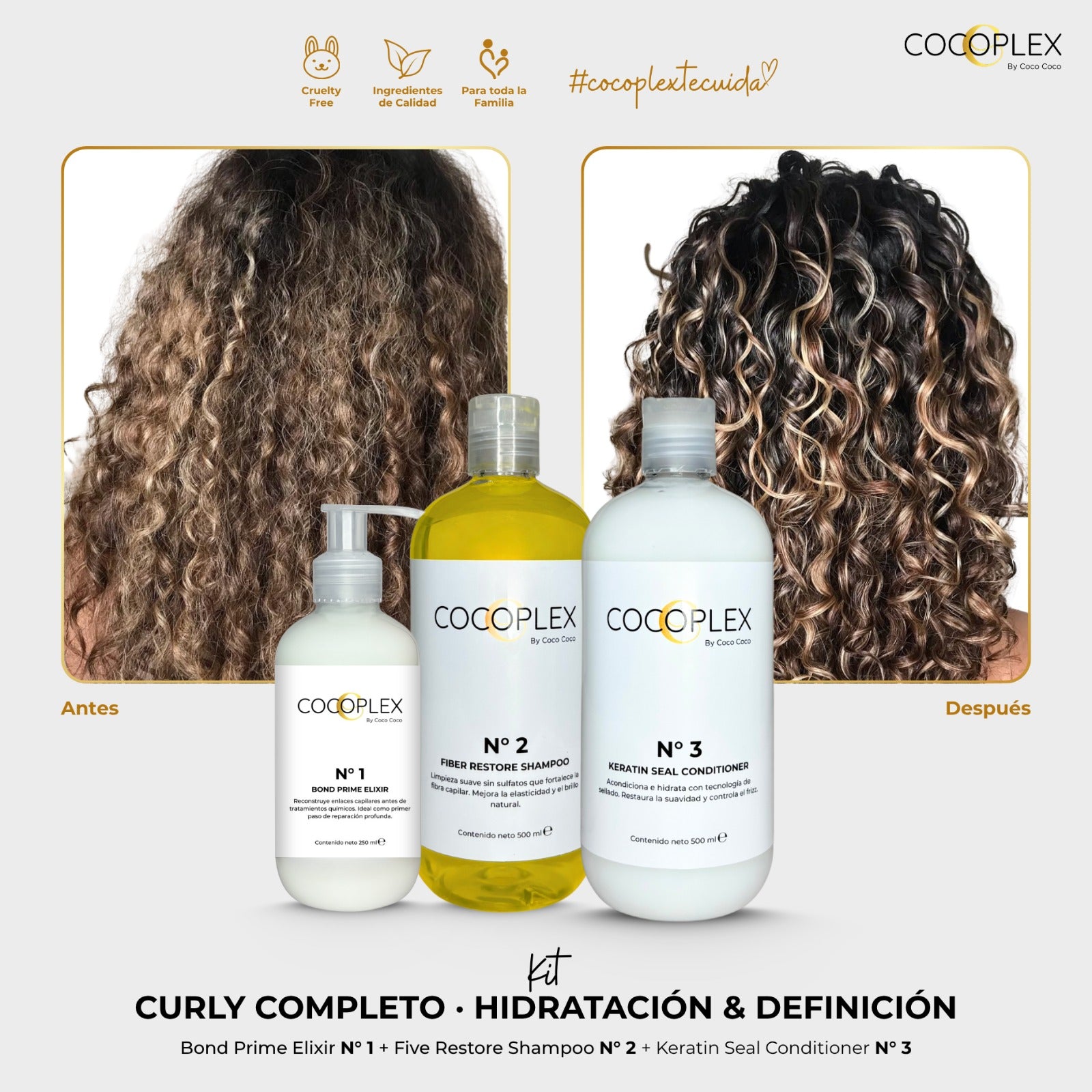KIT CURLY COMPLETO · HIDRATACIÓN & DEFINICIÓN