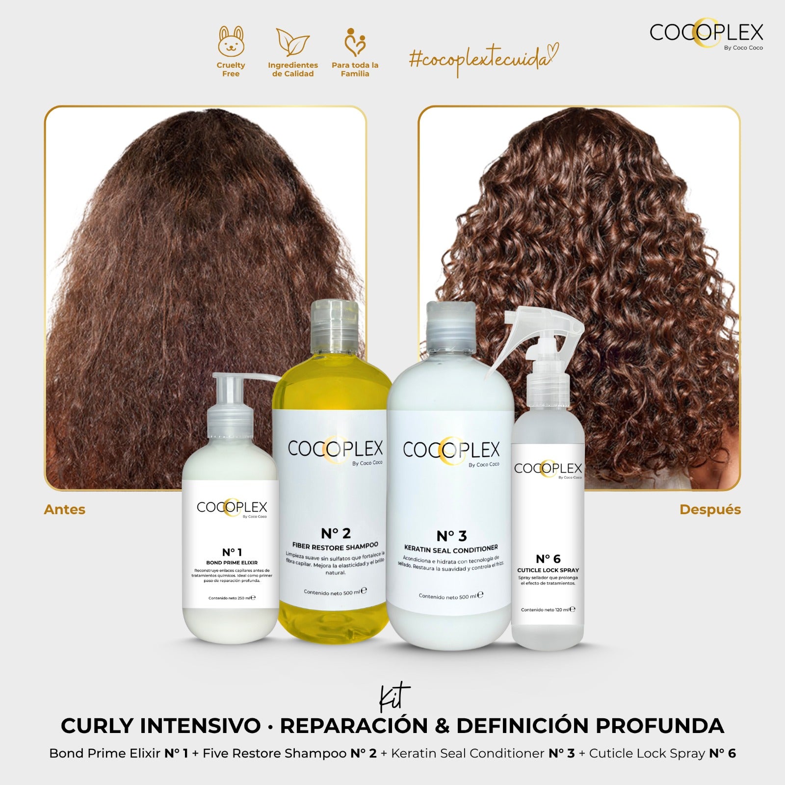 KIT CURLY INTENSIVO · REPARACIÓN & DEFINICIÓN PROFUNDA